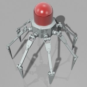 robot virus 3d model