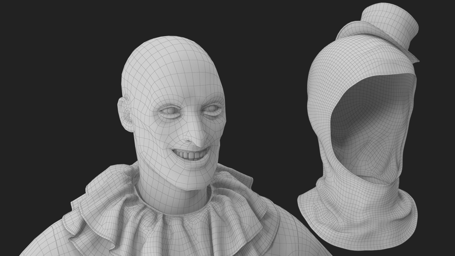 3D Clown v 7 Smiling https://p.turbosquid.com/ts-thumb/SQ/I03t1i/HX/wireframe_17/jpg/1642441462/1920x1080/fit_q87/830d86eb81bf391dc05587b9d653dad4382db0da/wireframe_17.jpg