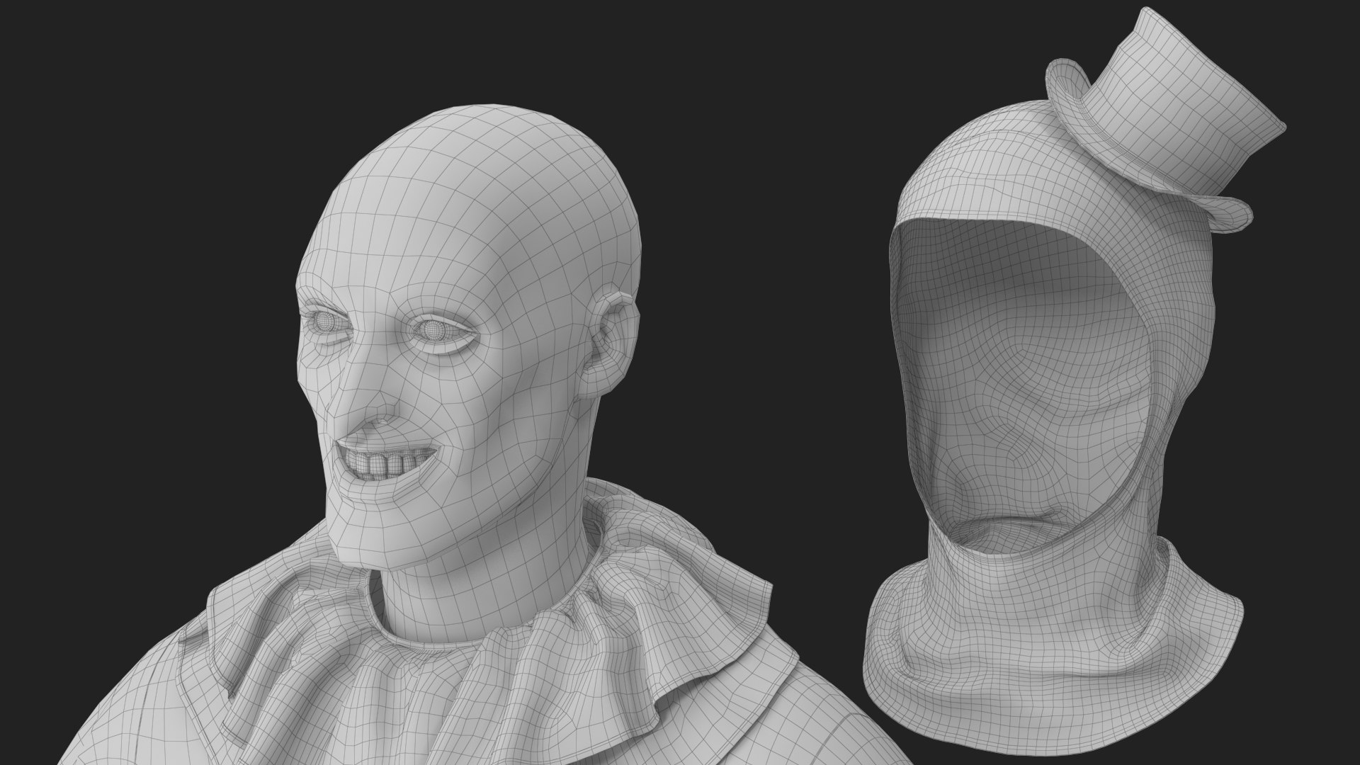 3D Clown v 7 Smiling https://p.turbosquid.com/ts-thumb/SQ/I03t1i/P4/wireframe_15/jpg/1642441395/1920x1080/fit_q87/ec3afa1337f4120f16513501f6f31a4c9129a474/wireframe_15.jpg