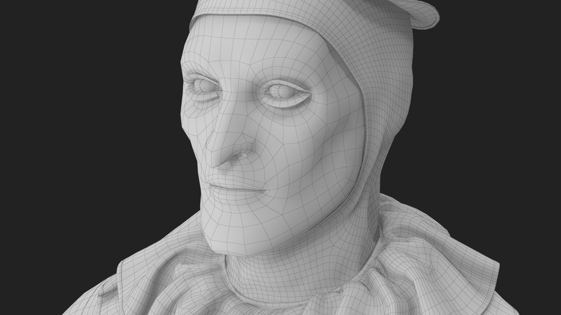 3D Clown v 7 Smiling https://p.turbosquid.com/ts-thumb/SQ/I03t1i/Sl/wireframe_21/jpg/1642441496/1920x1080/fit_q87/2b5743c66fb4e97187499adc3eb2c714680a1f7e/wireframe_21.jpg