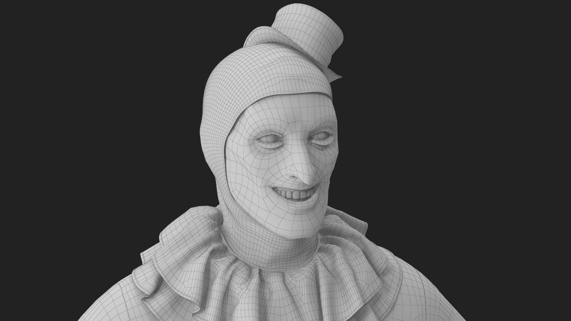 3D Clown v 7 Smiling https://p.turbosquid.com/ts-thumb/SQ/I03t1i/mx/wireframe_16/jpg/1642441392/1920x1080/fit_q87/59aee7c2f9eae27ee85c9b22ecfcf72f5fae6c5e/wireframe_16.jpg
