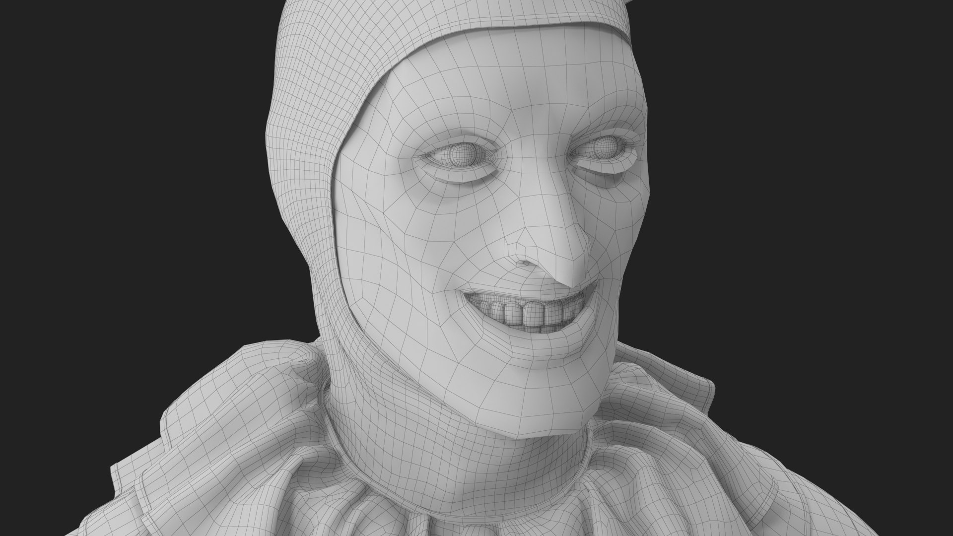 3D Clown v 7 Smiling https://p.turbosquid.com/ts-thumb/SQ/I03t1i/uz/wireframe_22/jpg/1642441498/1920x1080/fit_q87/051beed9809cf51a549b5b65854579c64052b446/wireframe_22.jpg