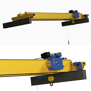 Bridge Machinery OMIS Overhead Crane Yellow Rigged