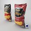 Pacote de batatas fritas realista