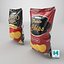 Pacote de batatas fritas realista