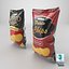 Pacote de batatas fritas realista