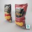 Pacote de batatas fritas realista
