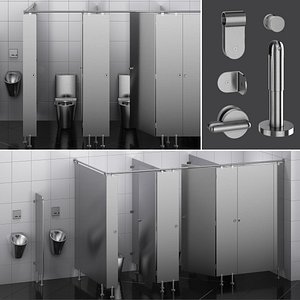 Sanitary partitions for public toilets FunderMax 2 model