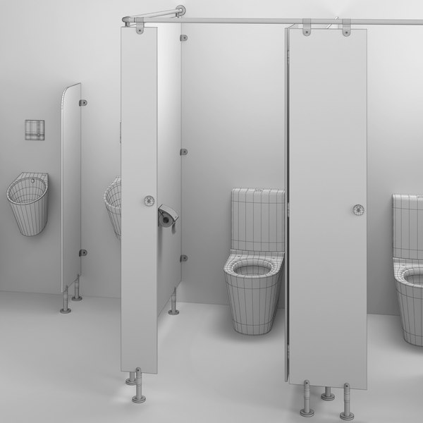 Sanitary partitions for public toilets FunderMax 2 3D 모델 - TurboSquid ...