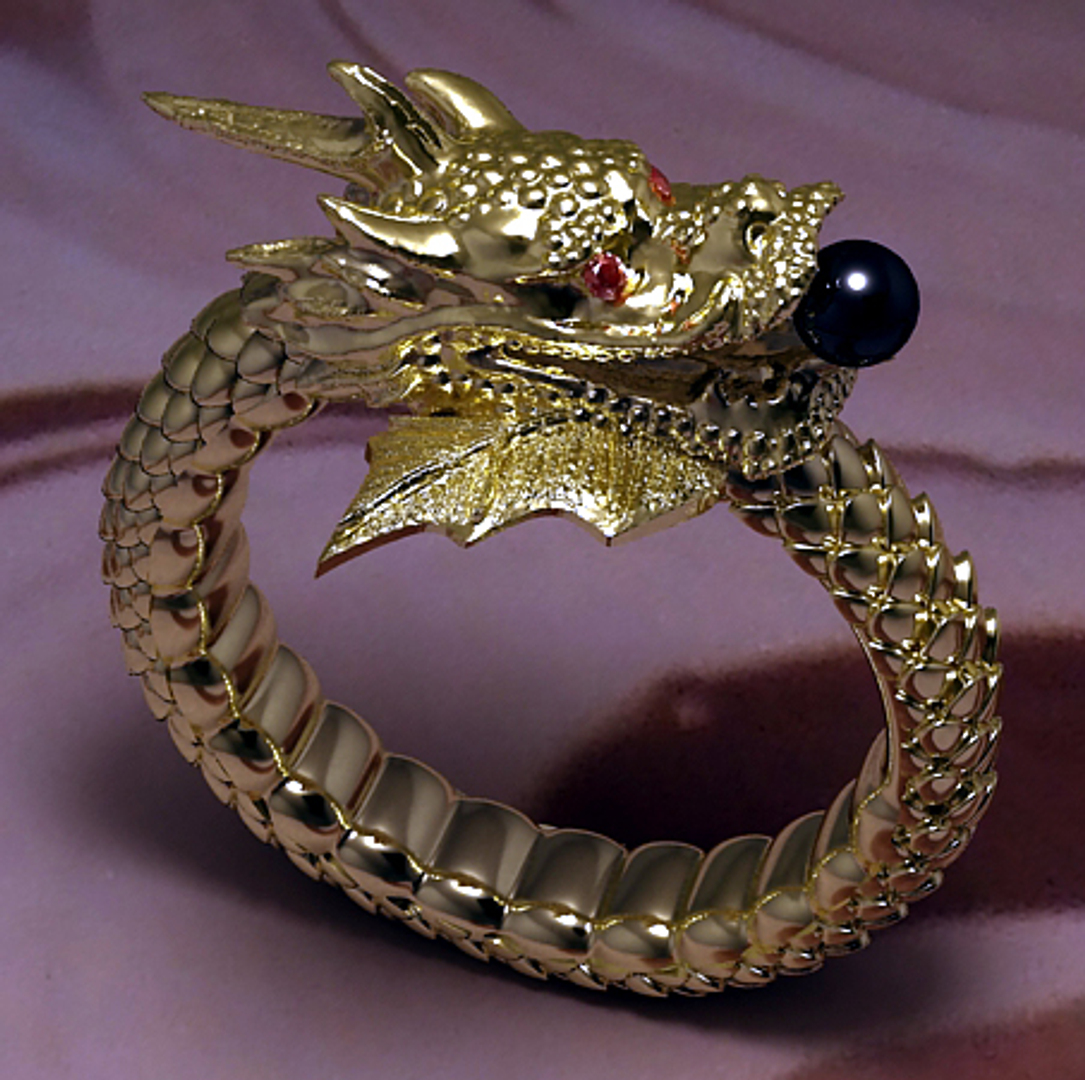 Золотое кольцо ''дракон'' de fleur