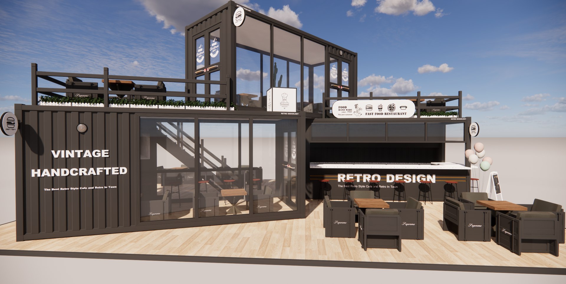 Container Coffee Shop-A1 3D Model - TurboSquid 2013283