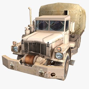 military truck desert 3d model