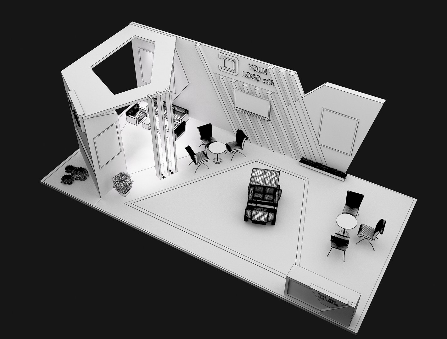 Booth Exhibition Stand a579d model - TurboSquid 1780775