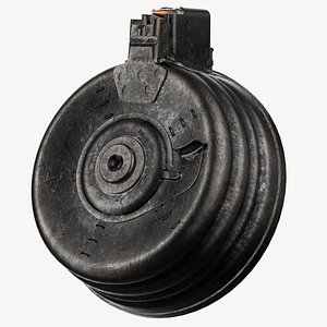 AK Drum Magazine 75 Round Kalashnikov Assault Rifle Game Ready