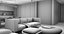 3D Modern living 3d model - A