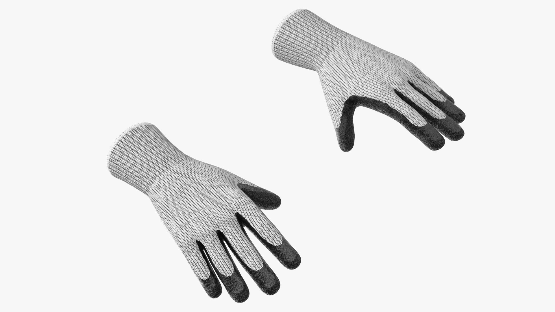Safety Work Gloves Rigged for Maya 3D model preview