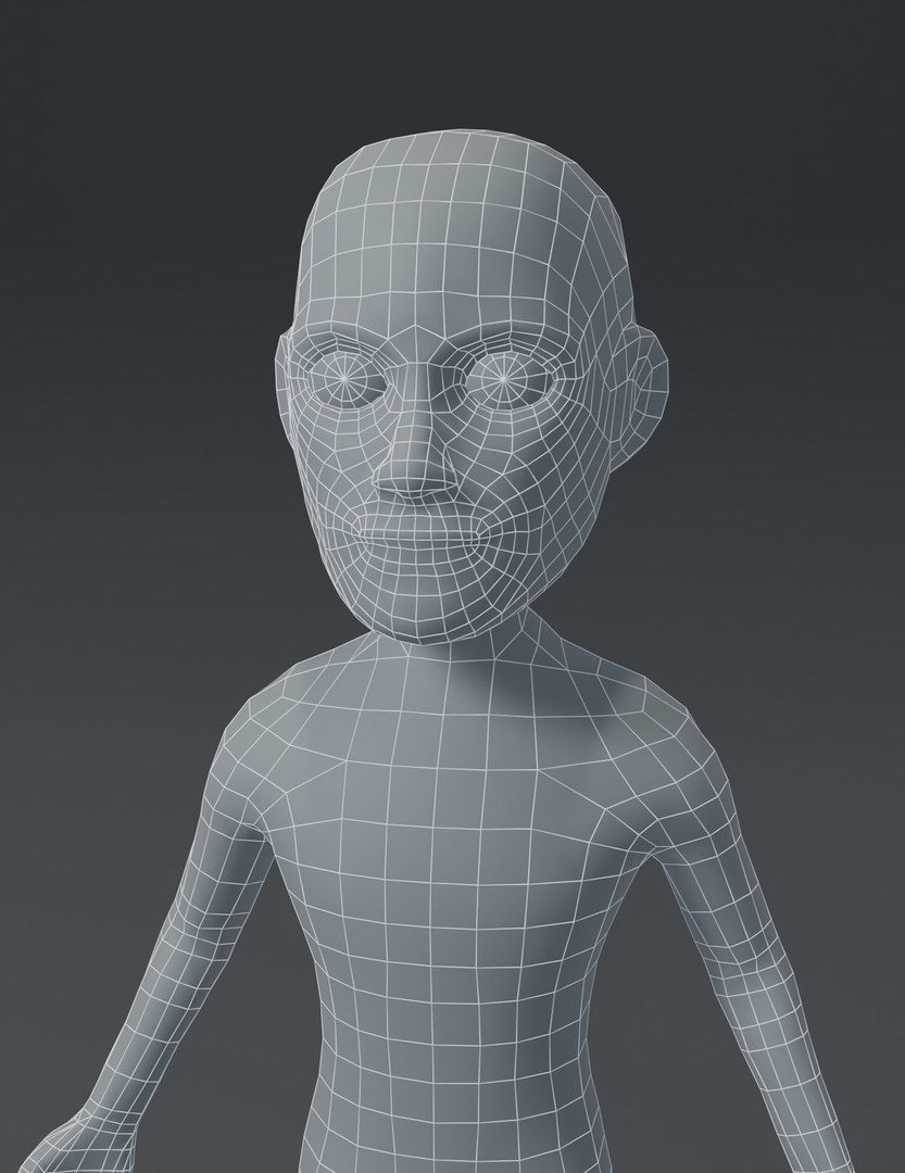 Male Body Cartoon Base Mesh 3D Model - TurboSquid 1522228