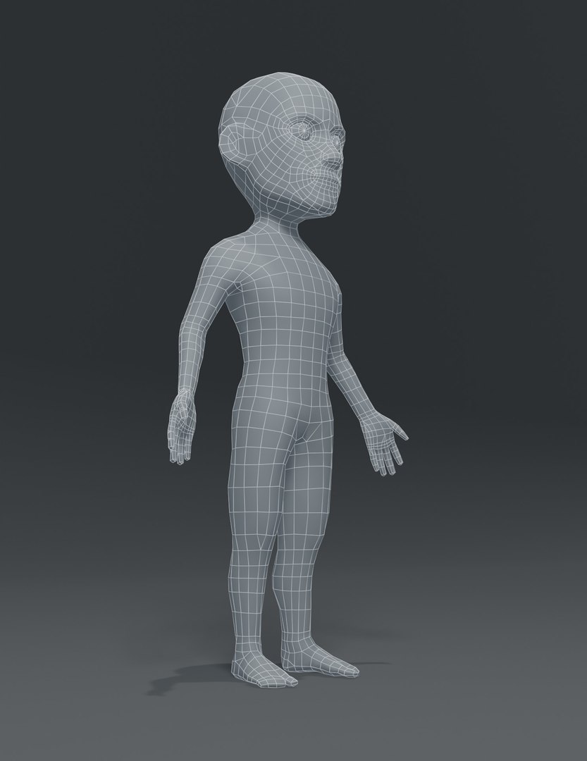 Male Body Cartoon Base Mesh 3D Model - TurboSquid 1522228
