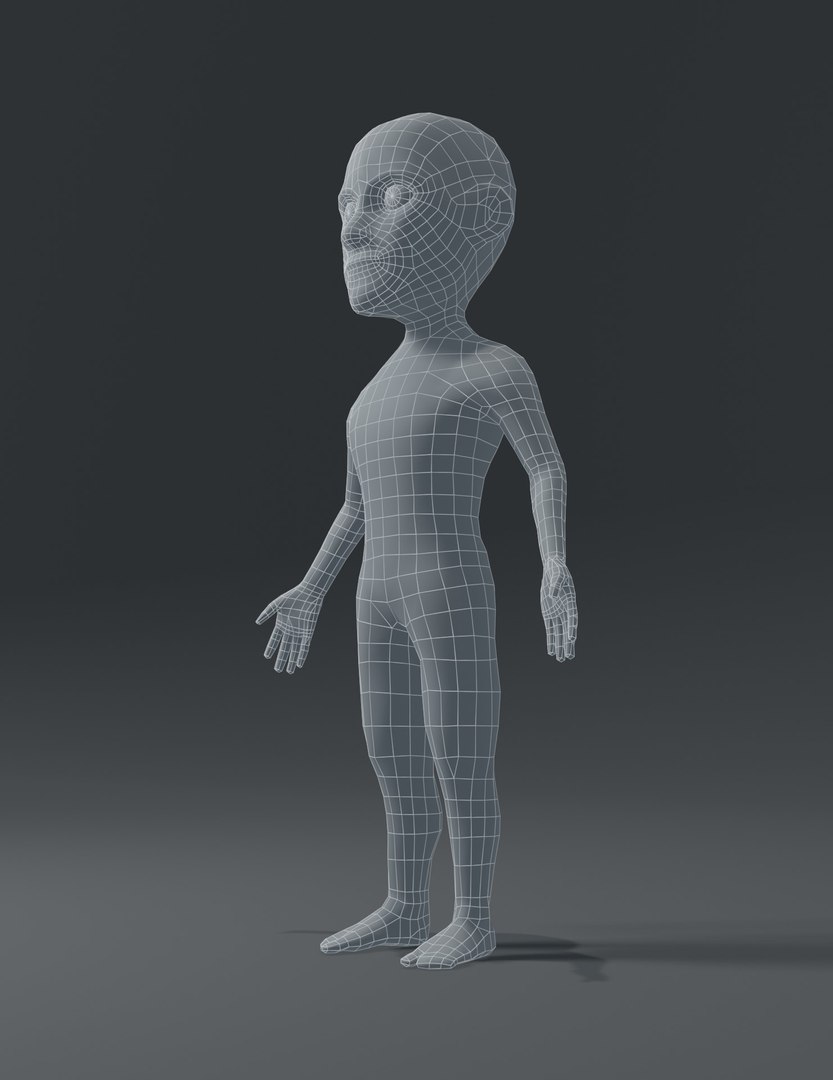 Male Body Cartoon Base Mesh 3D Model - TurboSquid 1522228