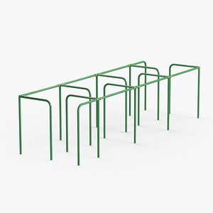 3D model Maze Outdoor Fitness Station Green