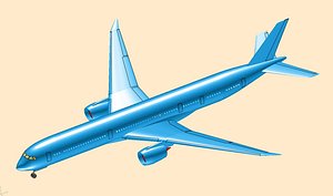 airbus a350-1000 commercial aircraft 3D