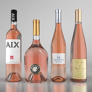 Rose Wine Bottle set1