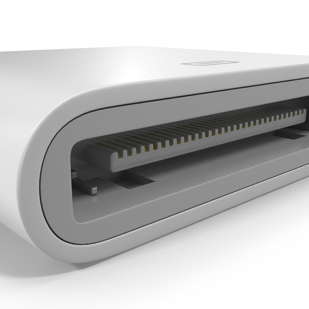 3d model apple lighting 30 pin