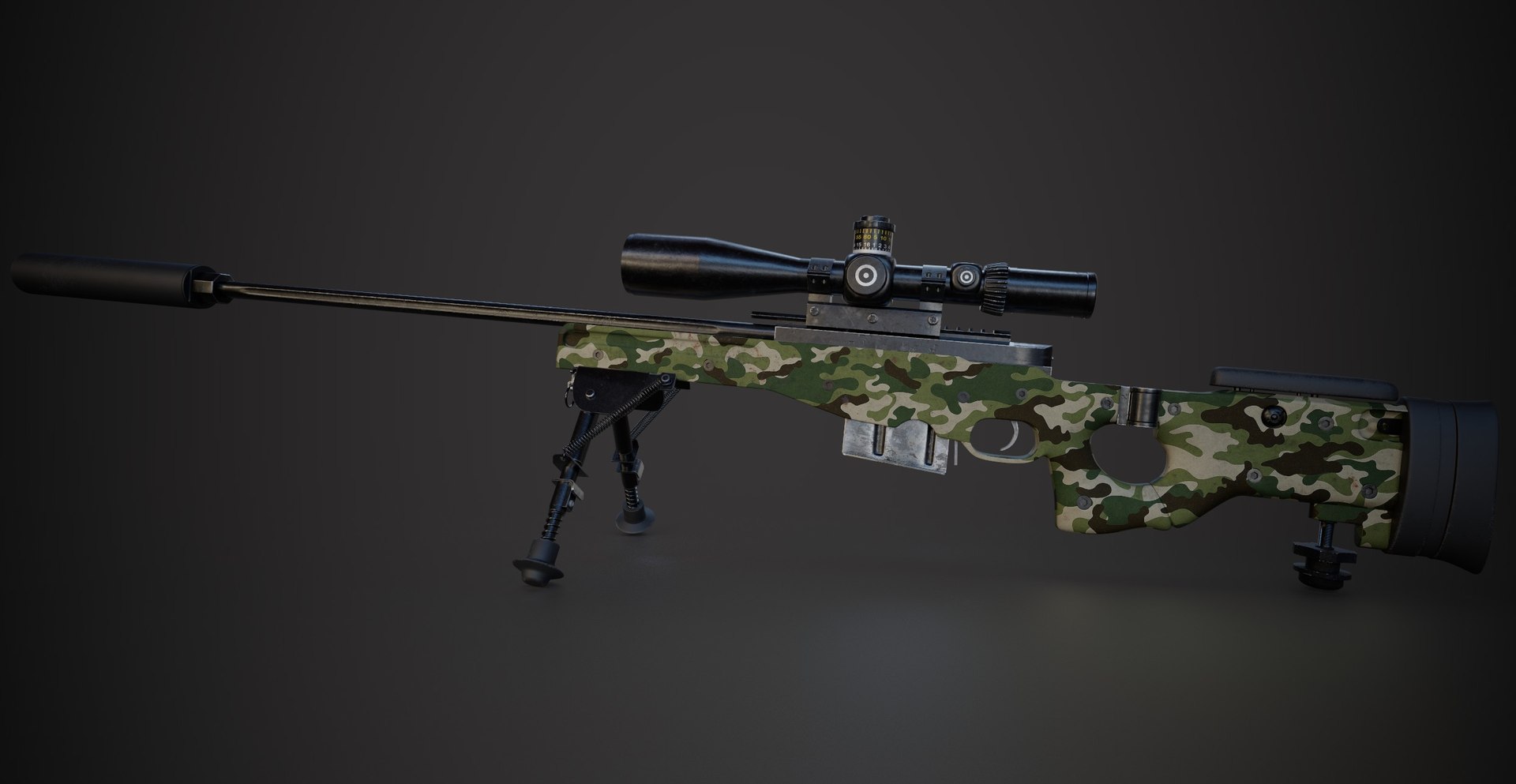 AWM Sniper Rifle 3D - TurboSquid 2062997