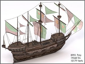 spanish galleon 3d model