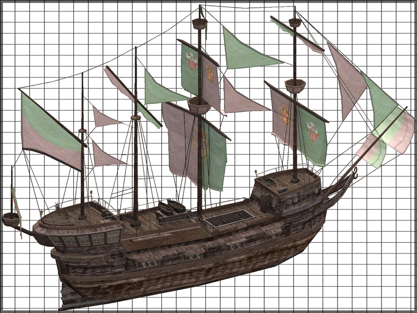 Spanish Galleon 3d Model