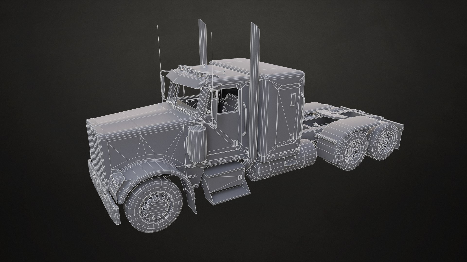 3D Flat Top Semi Truck Car Carrier Trailer - Low Poly https://p.turbosquid.com/ts-thumb/SR/0871sV/0q/flattopsemitruck_wireframe01/png/1730893148/1920x1080/fit_q87/1b565047f1172e78ff241a7331acce46765b392b/flattopsemitruck_wireframe01.jpg