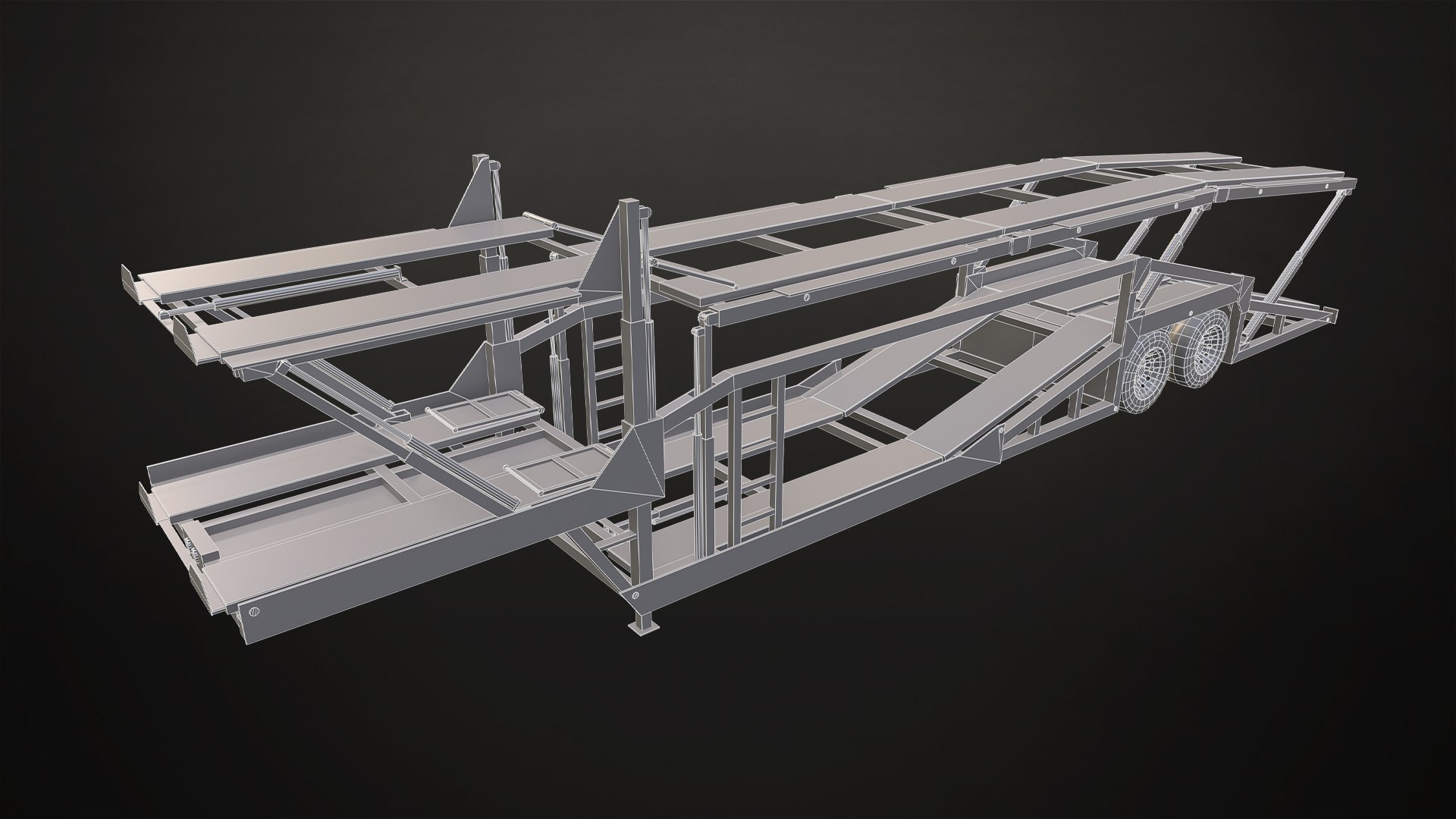 3D Flat Top Semi Truck Car Carrier Trailer - Low Poly https://p.turbosquid.com/ts-thumb/SR/0871sV/fa/carcarriertrailer_wireframe01/jpg/1730893148/1920x1080/fit_q87/a6d4fef11791f6a5f14a69bc94b6b365ca760b17/carcarriertrailer_wireframe01.jpg