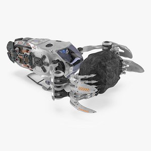 Spaceship Loader with Asteroid Rigged 3D model