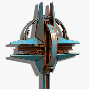 3D nato star sculpture model