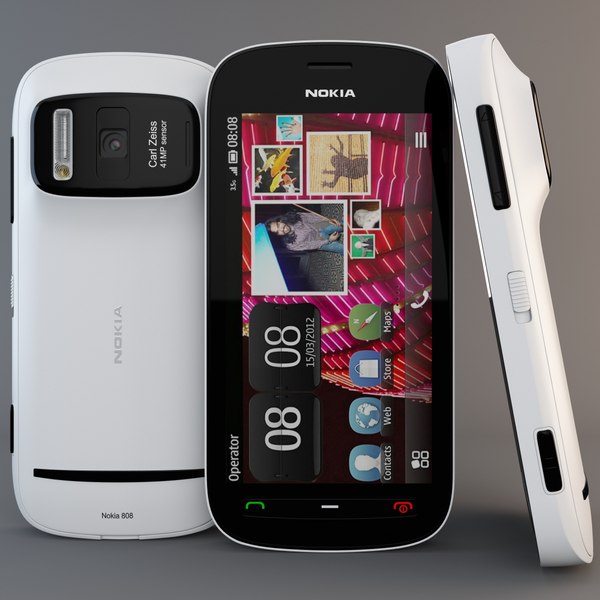 Nokia 808 PureView White Modelo 3D - TurboSquid 716302