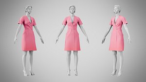 Dress 41 Brink Pink 3D model