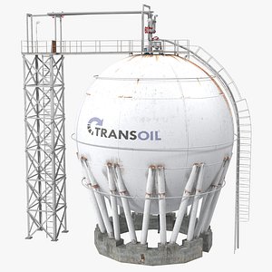3ds oil storage tank modeled
