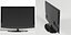3D model flat wide tv