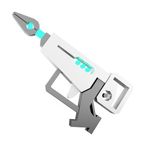 cartoon future arm  laser and plasma gun icon 3D model