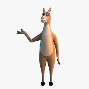 Stylized Male Donkey Rigged 3D