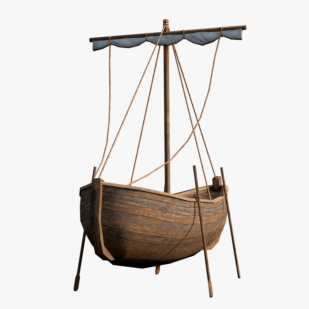 3D Ancient Fishing Boat - TurboSquid 1308940