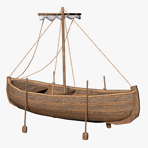 3D ancient fishing boat