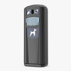 City Pet Waste Station Glasdon Gray 3D
