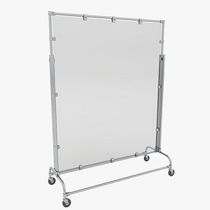Floor mirror on wheels