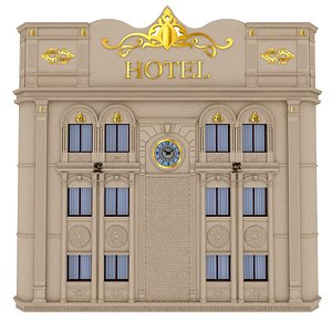 3D model classical hotel building