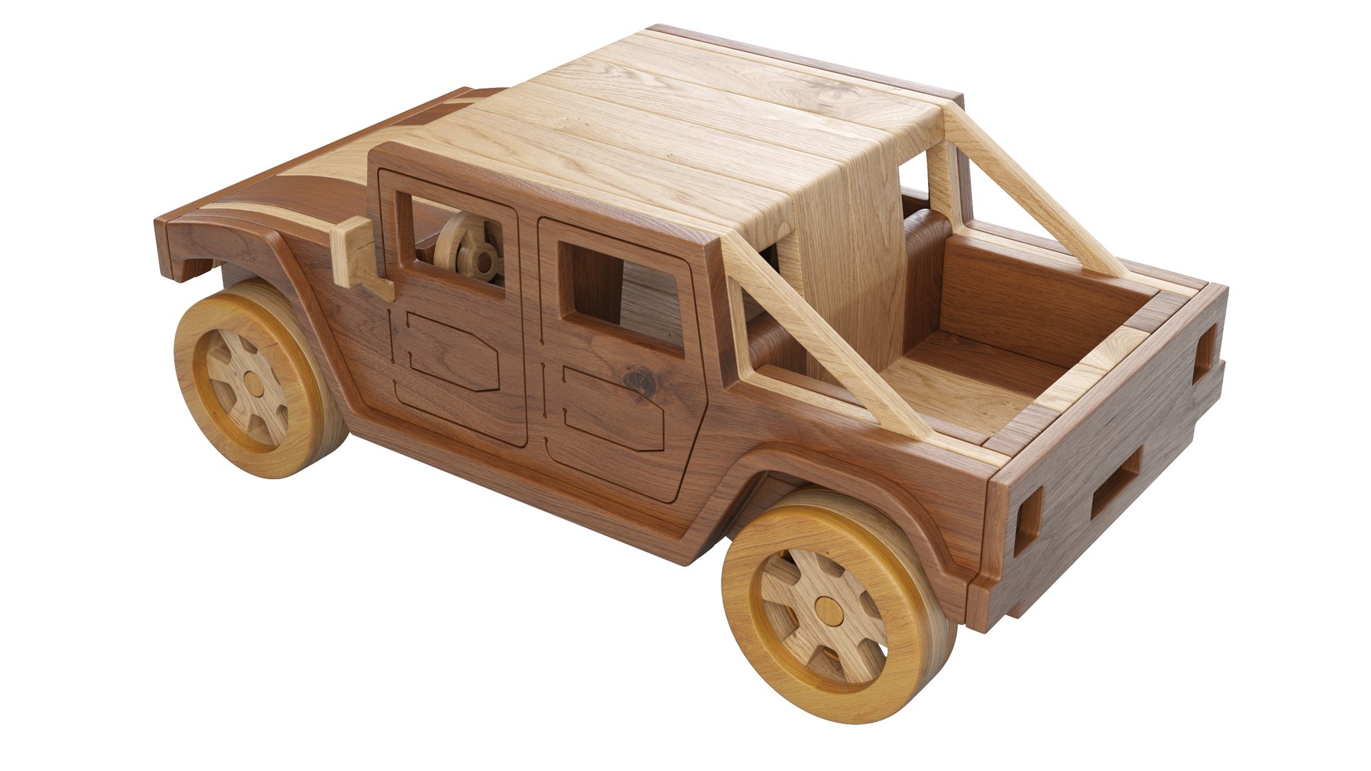 Wooden Hummer Toy 3D Model - TurboSquid 2285508