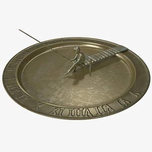 3d fisherboy sundial bronze