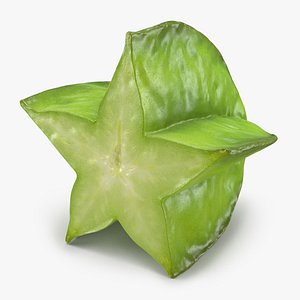 Half Cut Star Fruit 3D model