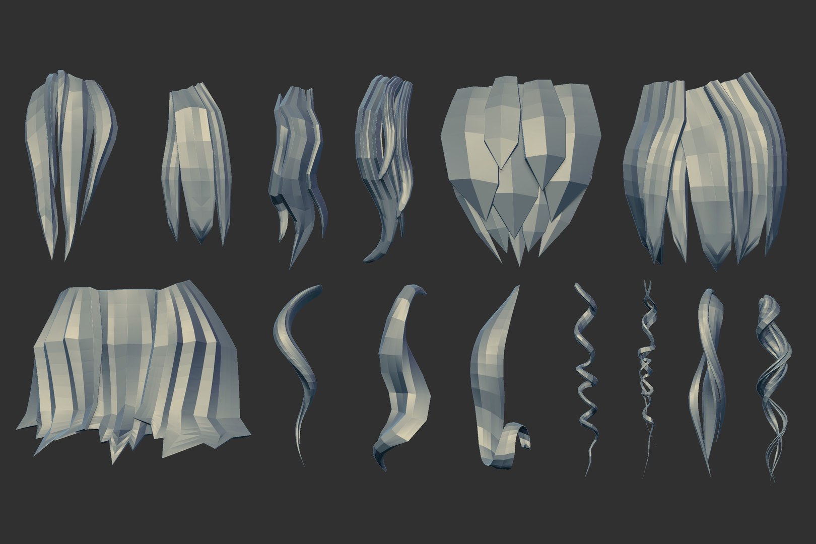 45 Female cartoon character hair strand and parts Zbrush IMM 3D model https://p.turbosquid.com/ts-thumb/SR/XOzko8/xU/prev11/jpg/1677004654/1920x1080/fit_q87/eaa4aa86ea6fa5a6a979cb5648a4910aeb4e6773/prev11.jpg