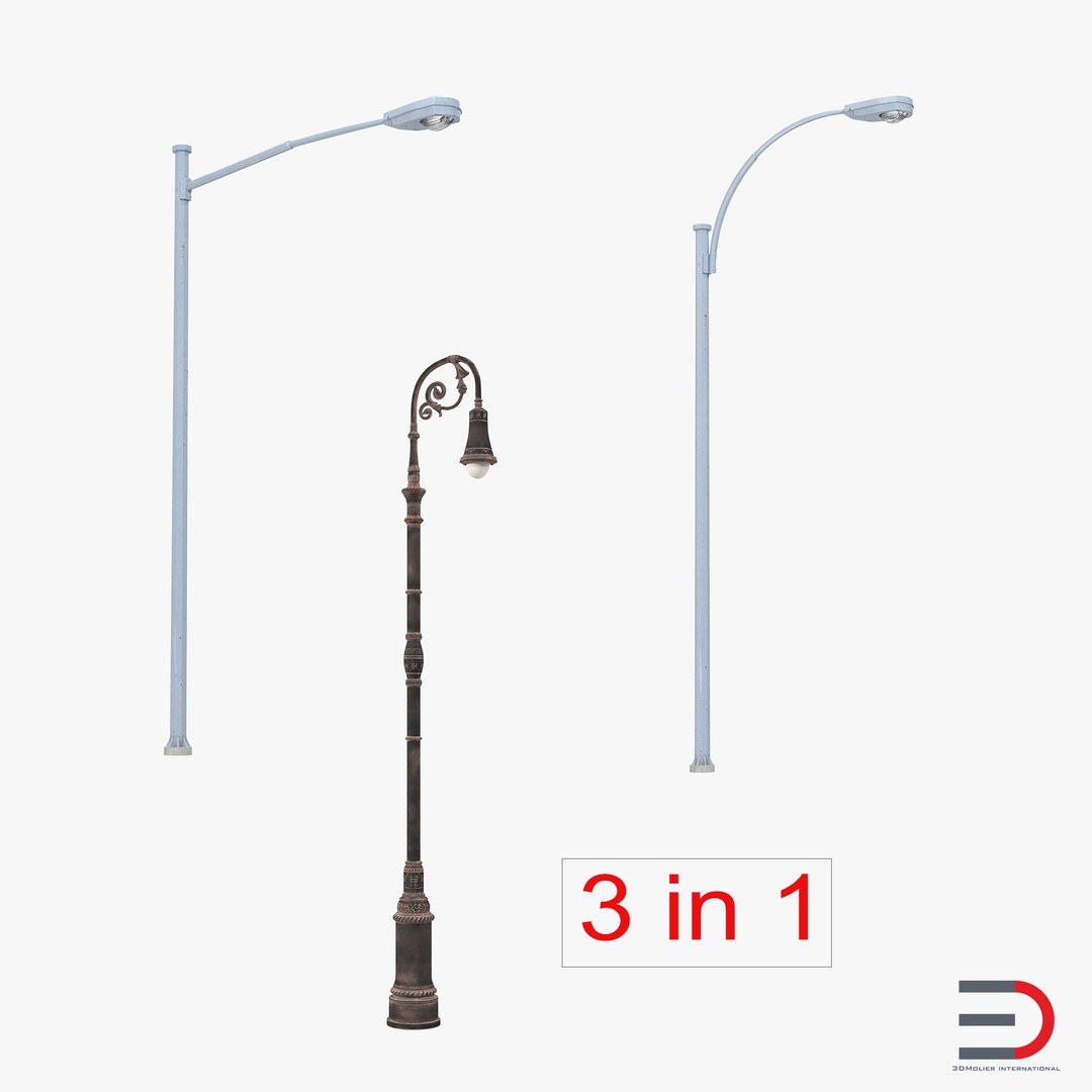 Street Lamps Collection 3D model preview